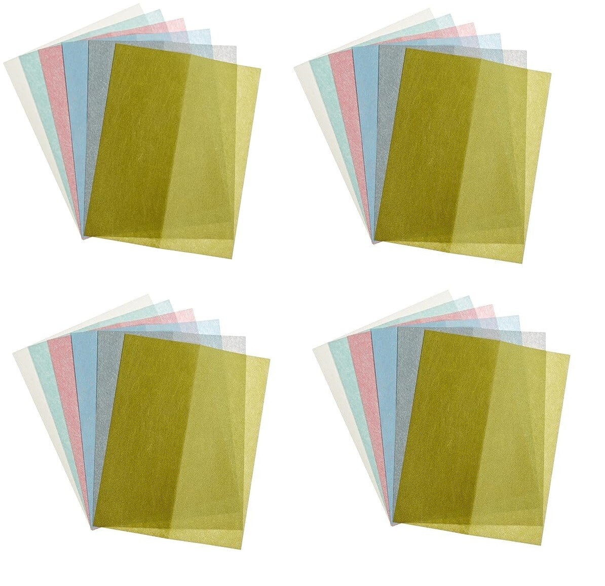 4X Zona 37-948 3M Wet/Dry Polishing Paper, 6 Gr. 1-30 Micron, 8.5X11,(40 Sheets)