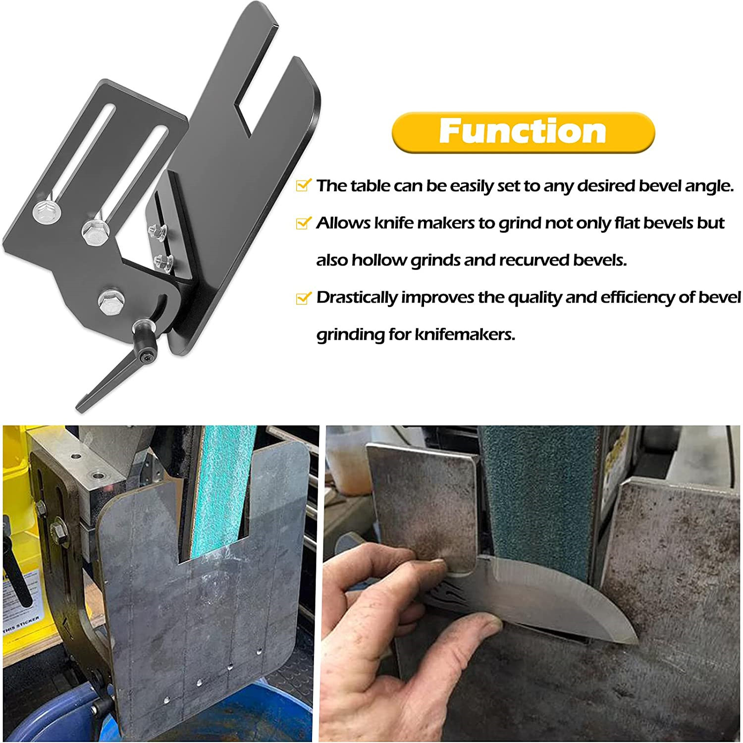 Belt Grinder Tilt Table For Most Popular OBM & 2×72″ Knife Grinders Knife Bevel