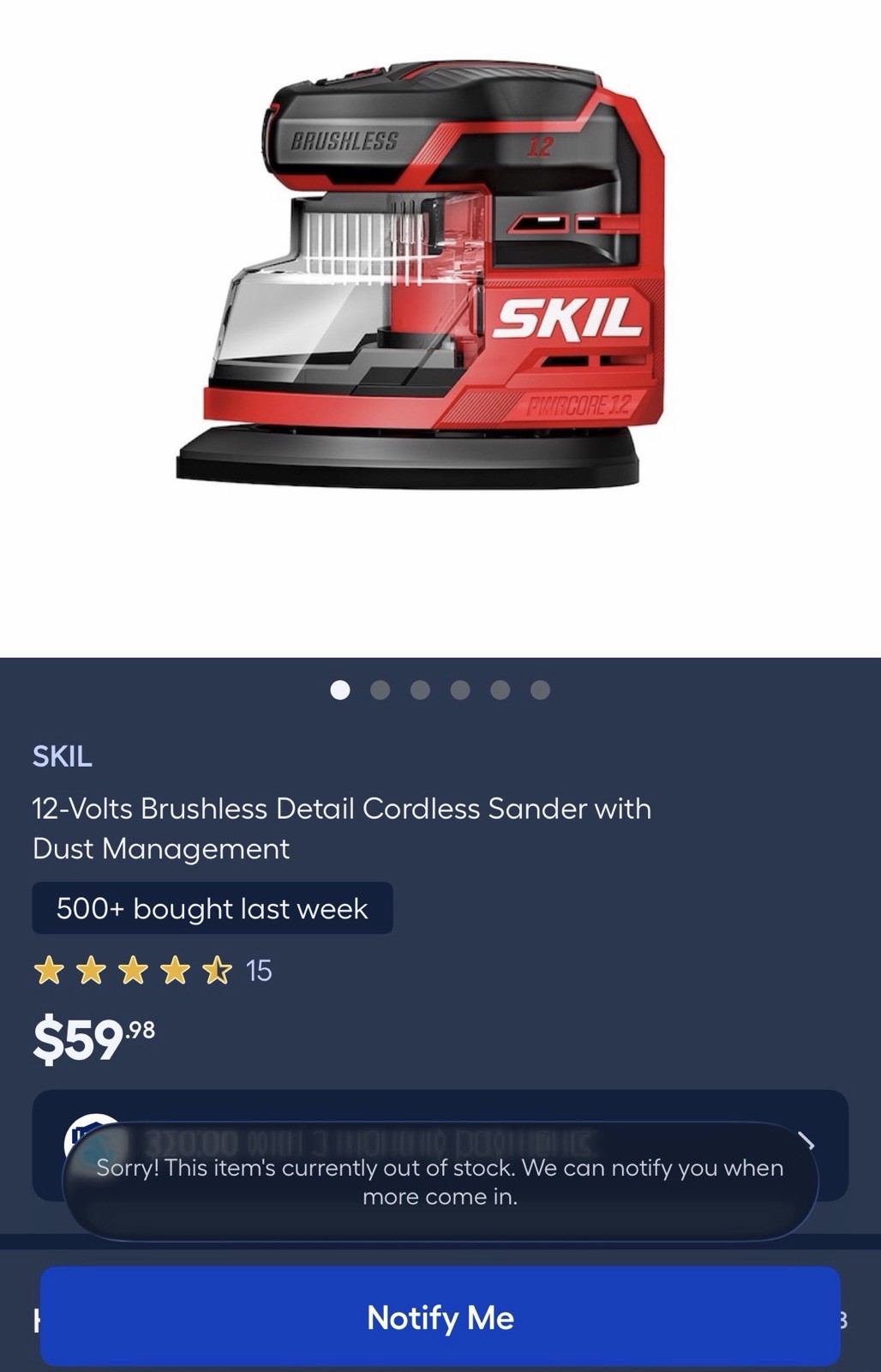 Brushless Compact Detail Sander w DustBox + 40pc SandPaper 80 120 180 240 Grits