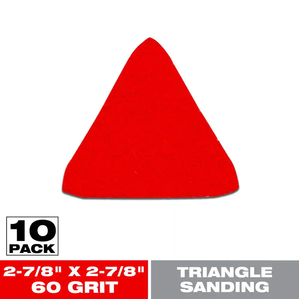 2-7/8 In. X 2-7/8 In. 60-Grit Stickfast Triangular Detail Sanding Sheets
