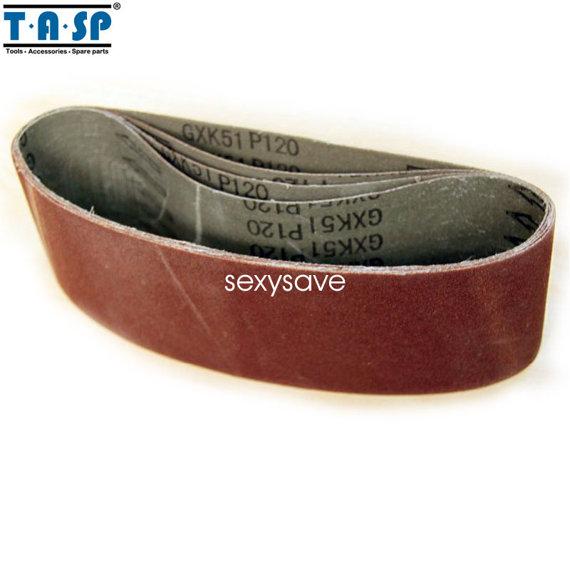 5PC 75*533mm Sanding Belts, 3x 21inch Grit 60 80 120 240 Belt Sander Power Tool