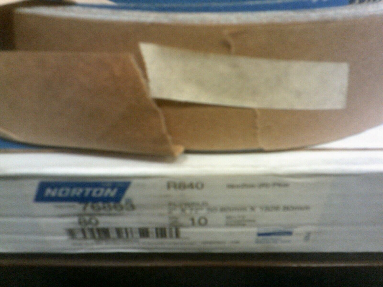 10 pcs. Norton NorZon (R) Plus Plyweld 2″ X 72″ 80 grit sanding belts 76863 R840