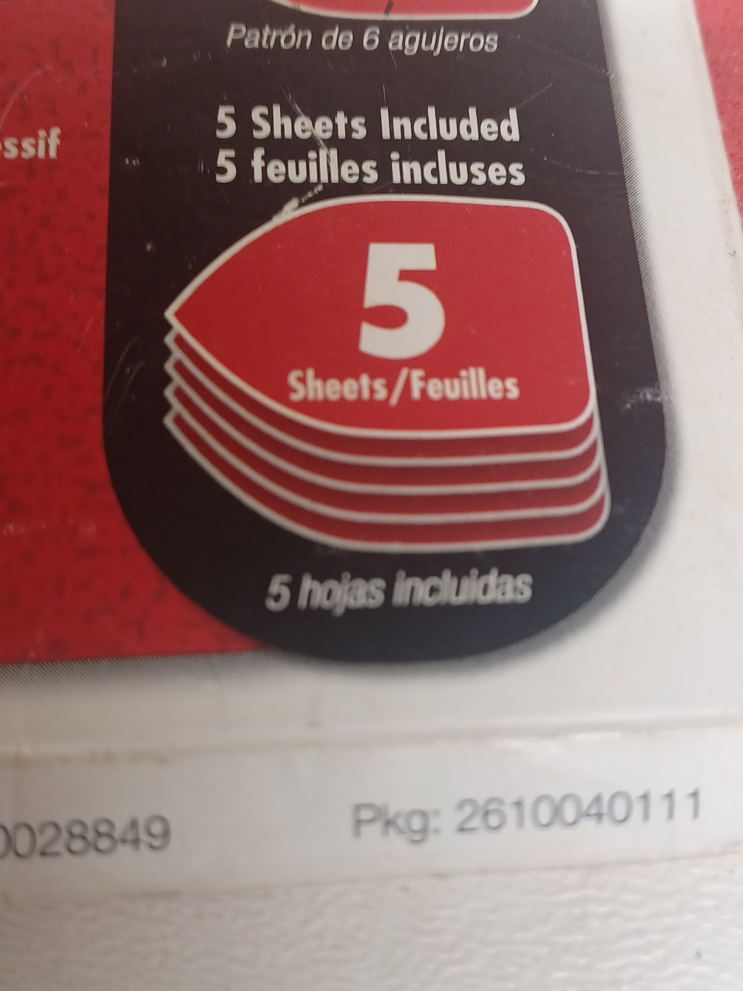 Diablo 5-Pack 80 Grit Mouse Sanding 6 Hole Pattern 3-7/8” x 5-1/2”.
