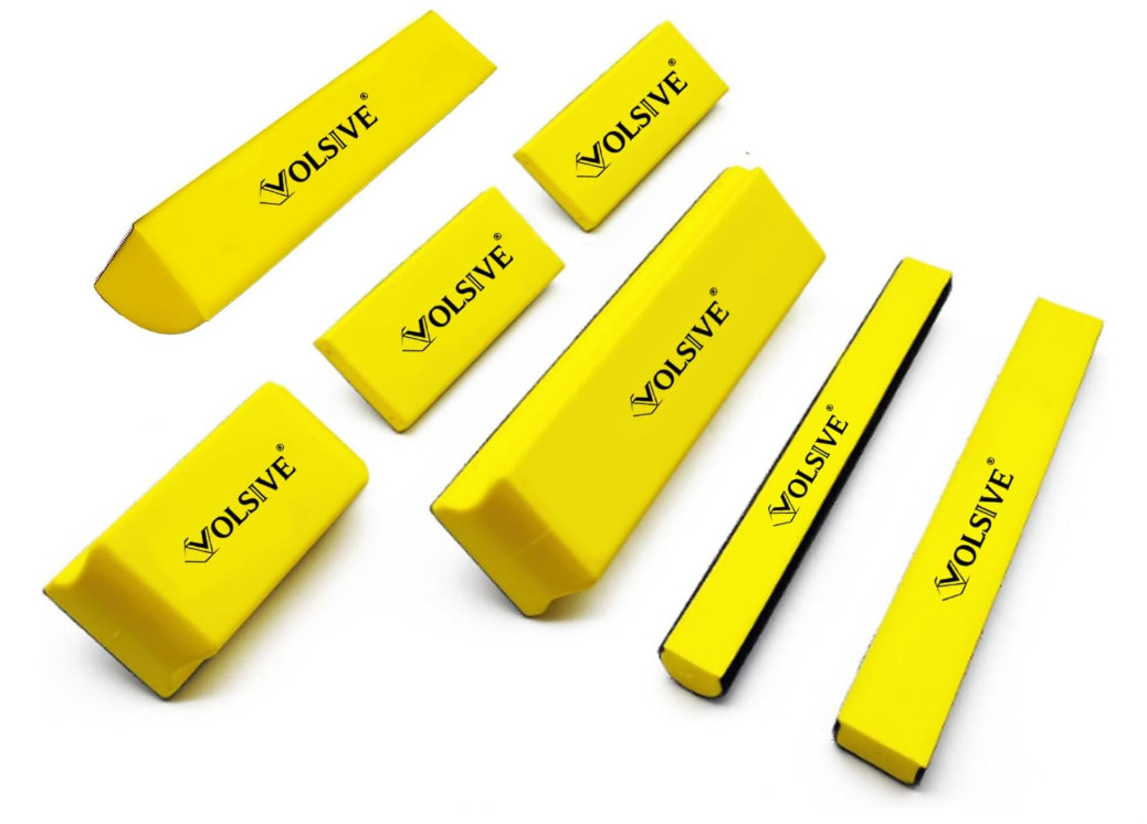 7pcs Hand Sanding Polishing Block Set Rectangle Handheld Sanding Pad Hook & Loop
