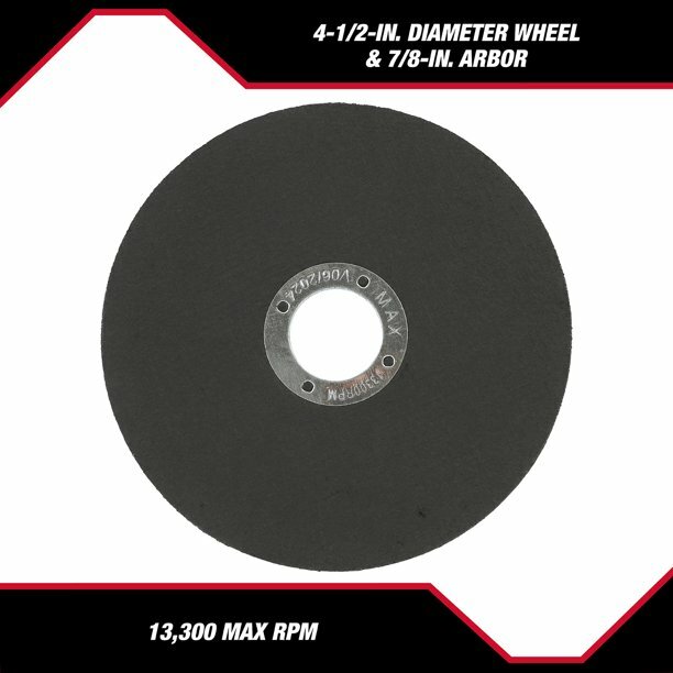 (3-Pk) HART 4.5-inch Aluminum Universal METAL CUTTING WHEEL Burr-Free 13,300 RPM