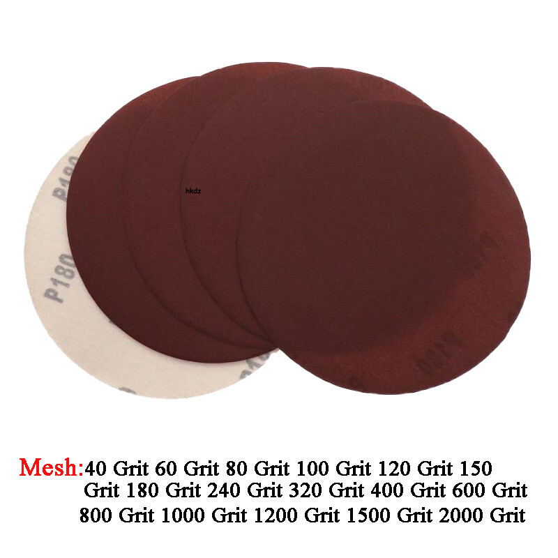 180mm Sanding Discs Hook&Loop 7 Inch Orbital Sandpaper Sander Pads 40#-2000 Grit