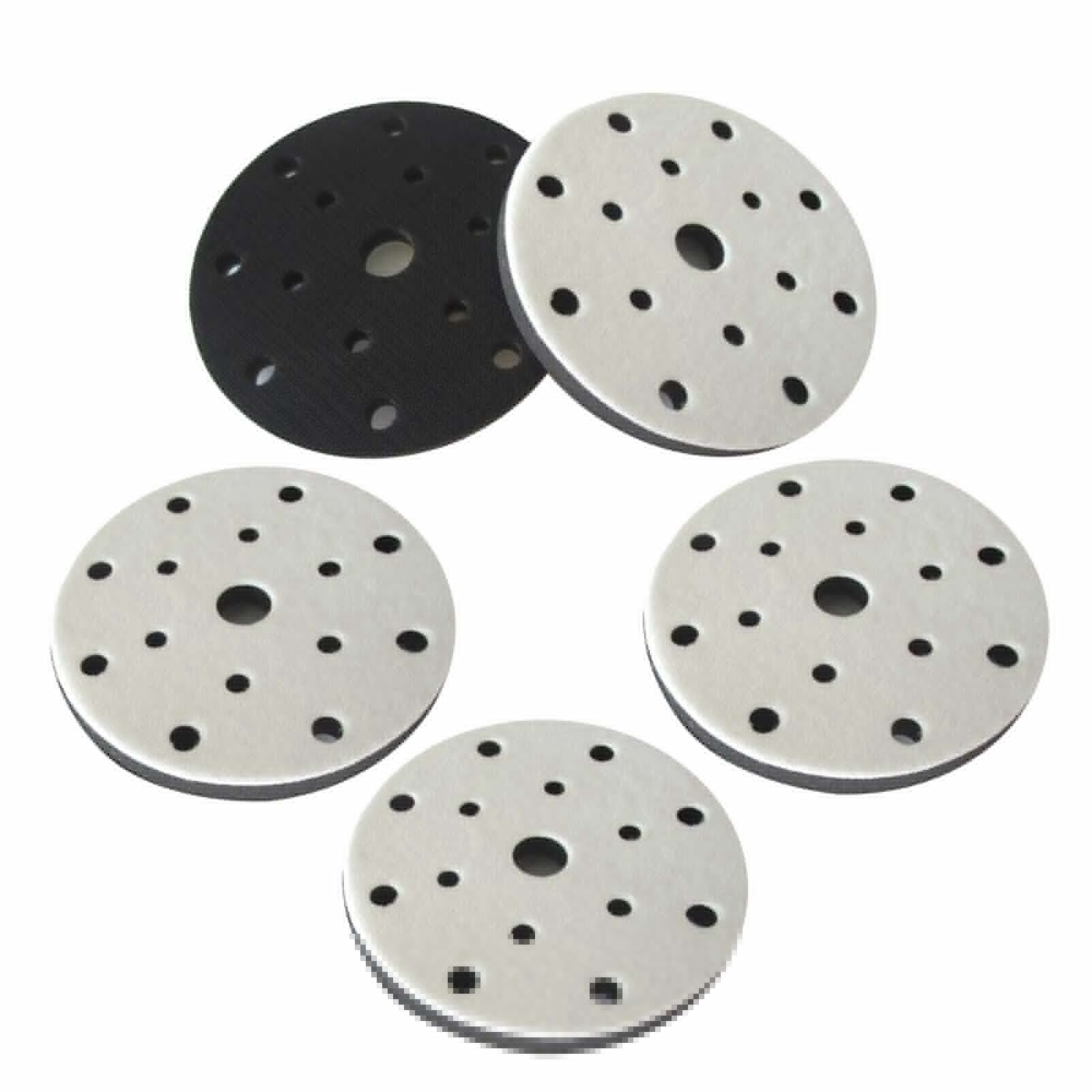 5 pcs 6 inch Sponge interface pad hook loop sanding Disc Sander Backing Pads