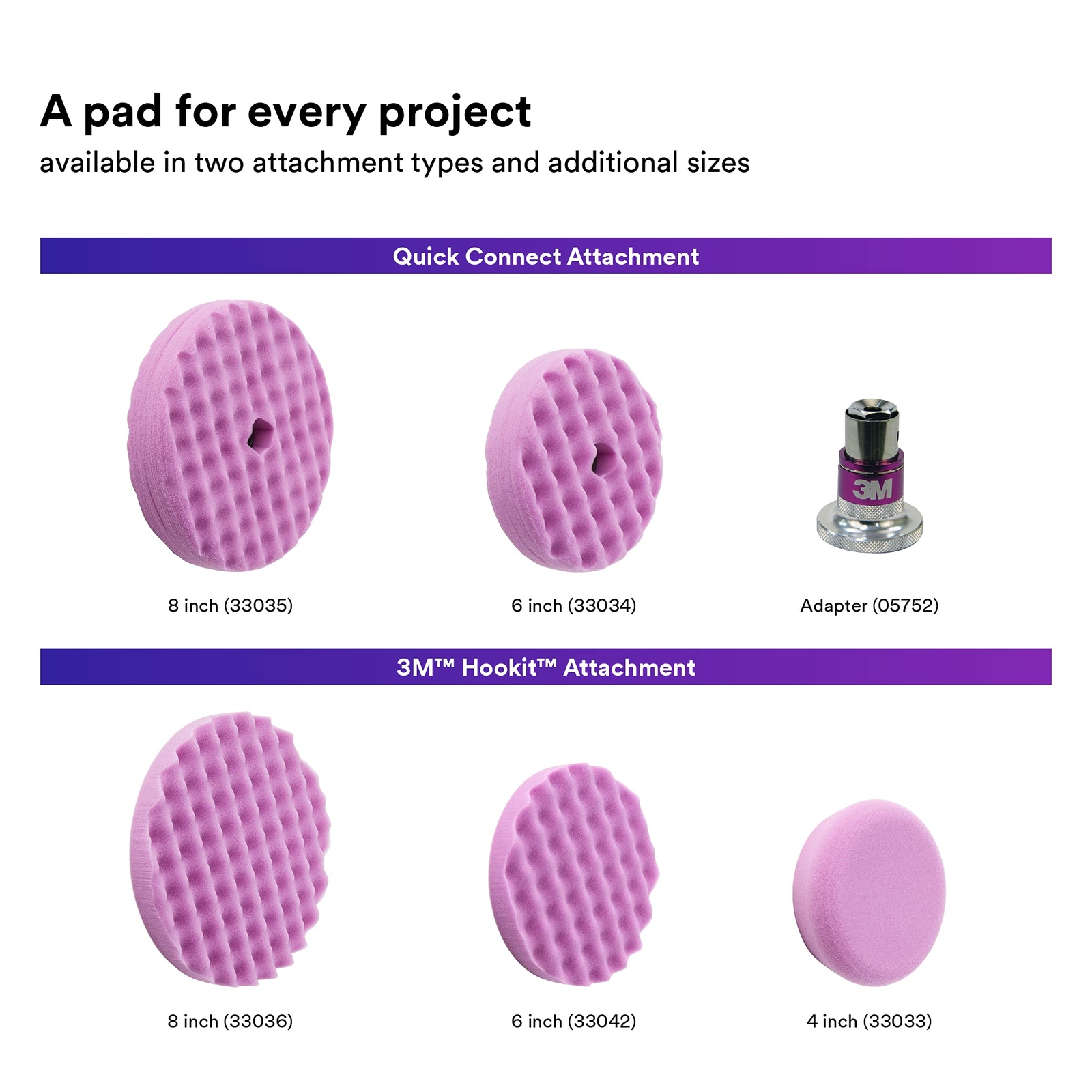 3M Perfect-It 1-Step Foam Finishing Pad 33033 Hookit Small Area Spot Repair