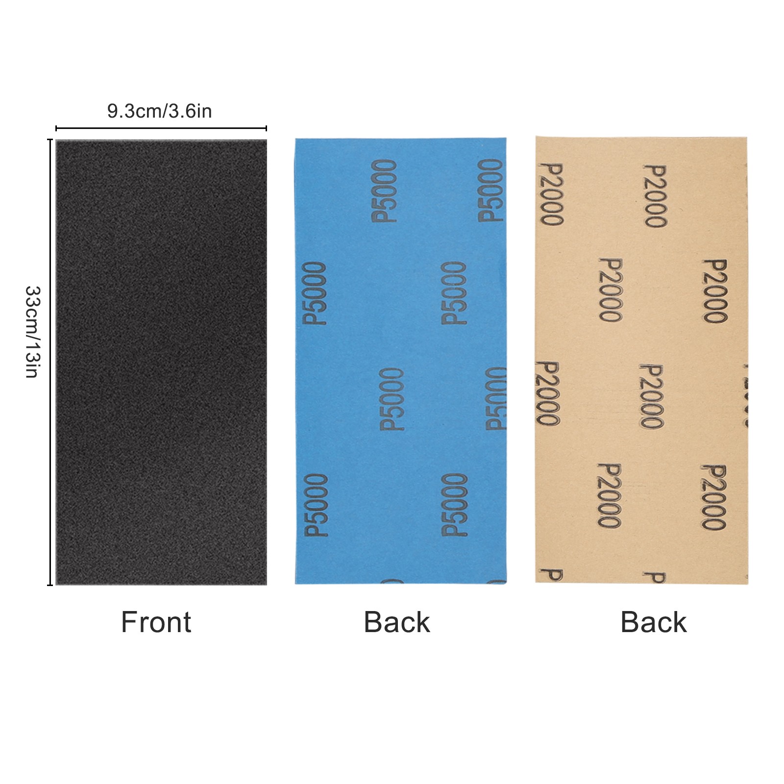 45x Wet Dry Sandpaper 120-5000 Grit Silicon Carbide Sanding Sheet designed for W