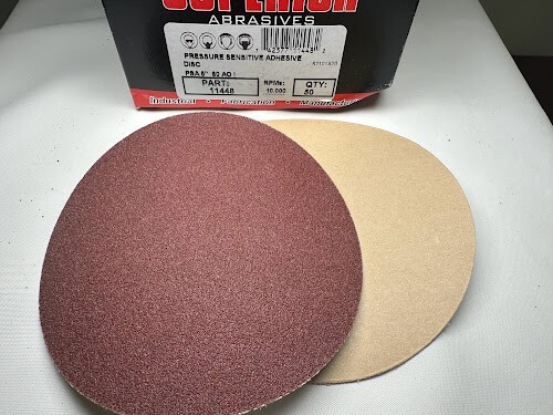 SUPERIOR ABRASIVES PRESSURE SENSITIVE ADHESIVE DISC 11448 5″ 80G BOX: 50