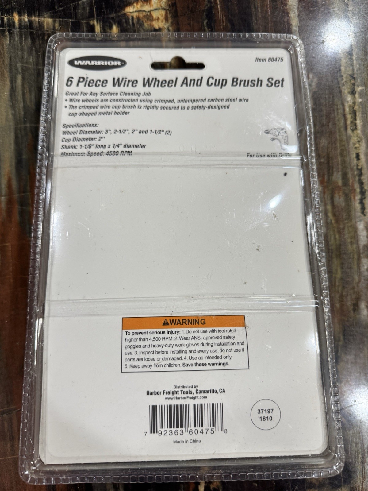 New Warrior 6 Piece Wire Wheel And Cup Brush Set 60475