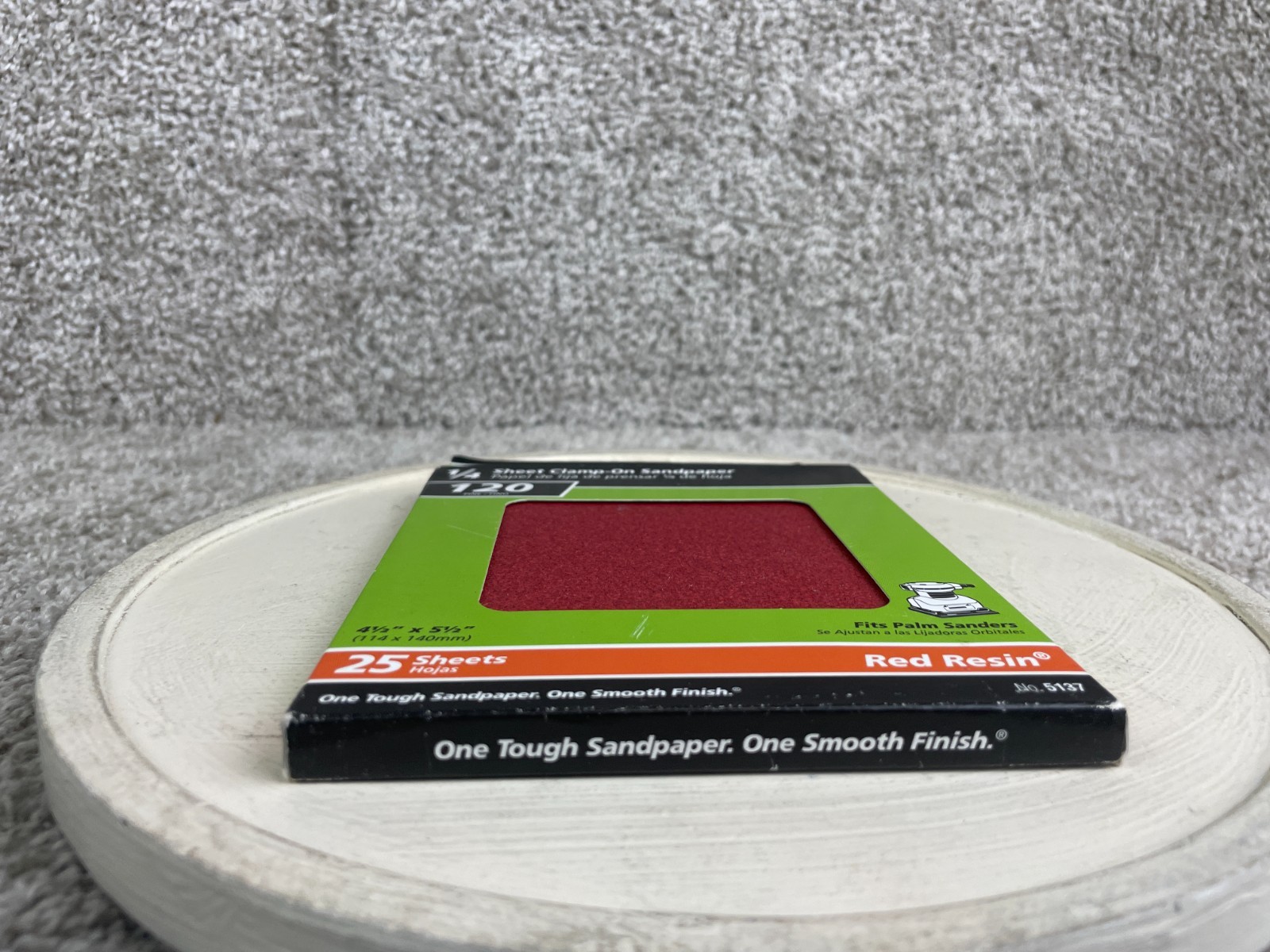 Gator Power 1/4 Sheet Clamp-On Sandpaper 120 Grit 25 Sheets 4.5×5.5 No 5137 NWT