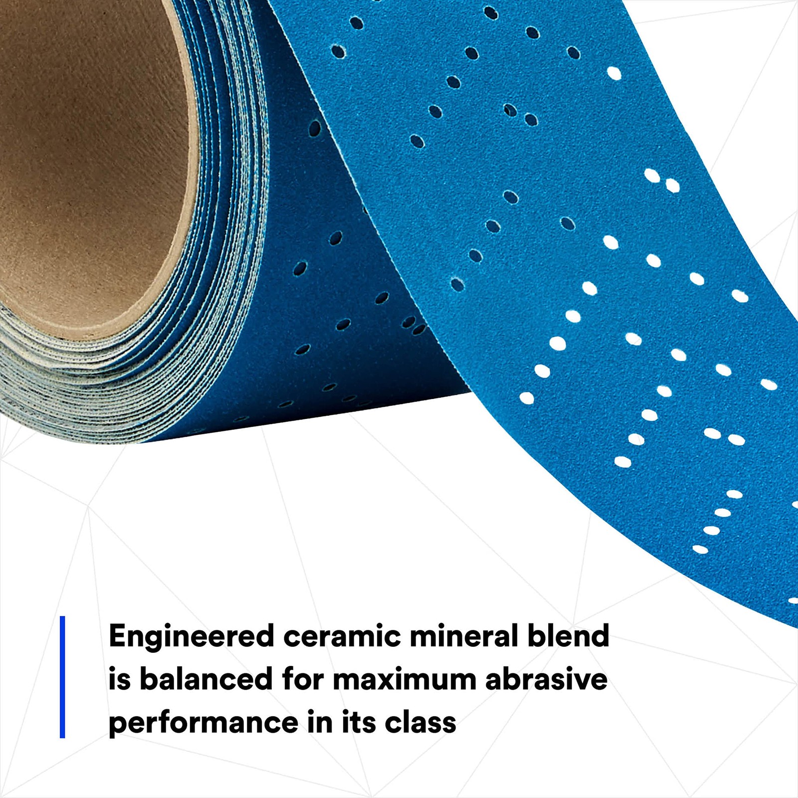 3M Hookit Blue 36195 Abrasive Sheet Roll 320 Grit 2.75 Inch x 13 Yard Ceramic