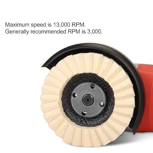 12Pack 4.5in Felt Flap Disc Wool Polishing Buffing Wheel Pad for Angle Grinder