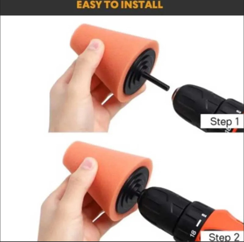 2pcs Car Hub Polishing Sponge Cones Wheel Grinding Head Waxing Tool – NEW