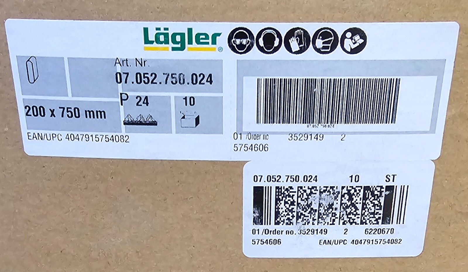 LAGLER HUMMEL 8″ SANDING BELTS 24 grit (10 PACK) MADE IN GERMANY