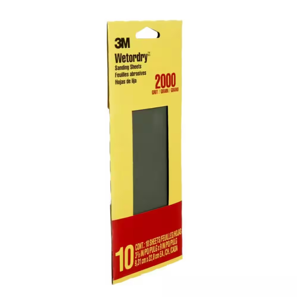 3-2/3 In. X 9 In. 2000 Grit Sandpaper (10 Sheets-pack) | Paper Carbide