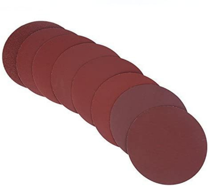 30pcs/set 7inch 180mm Red Grain Hook&Loop 80-320 Grit Sandpaper discs