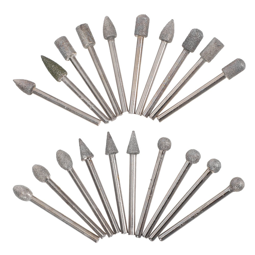 20 Pcs Grinder Tools Engraving Bit Abrasive Mounted Points Grinding Drilling
