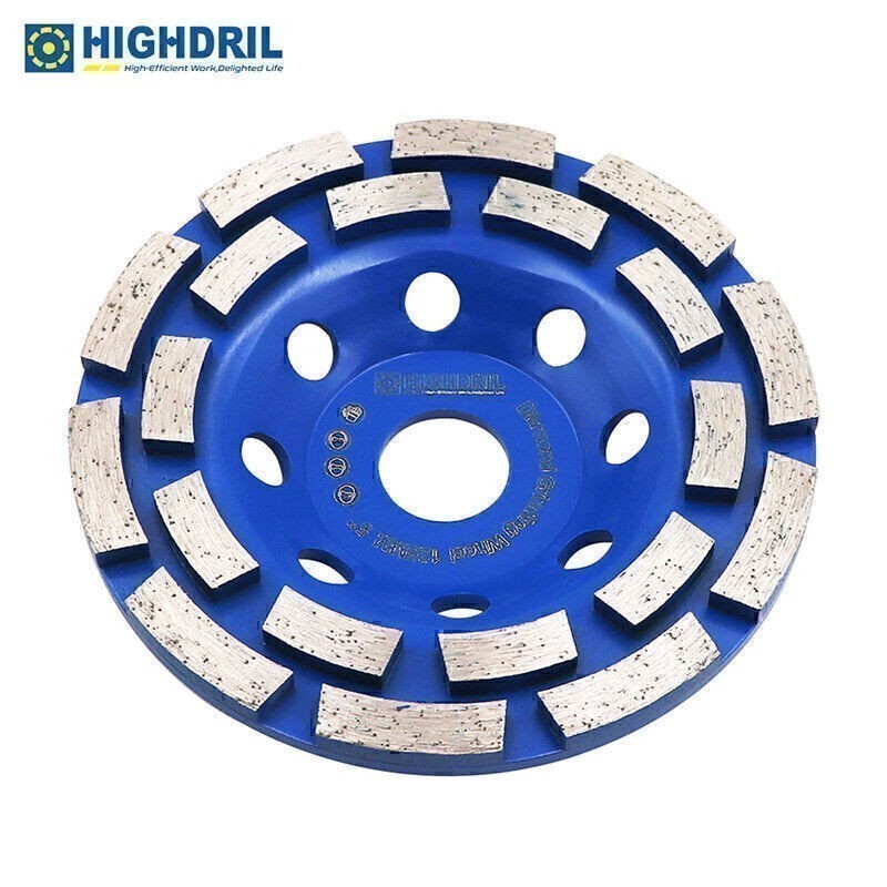 1pc 4/4.5/5/7 in Diamond Double Row Grinding Wheel for Concrete Masonry Granite