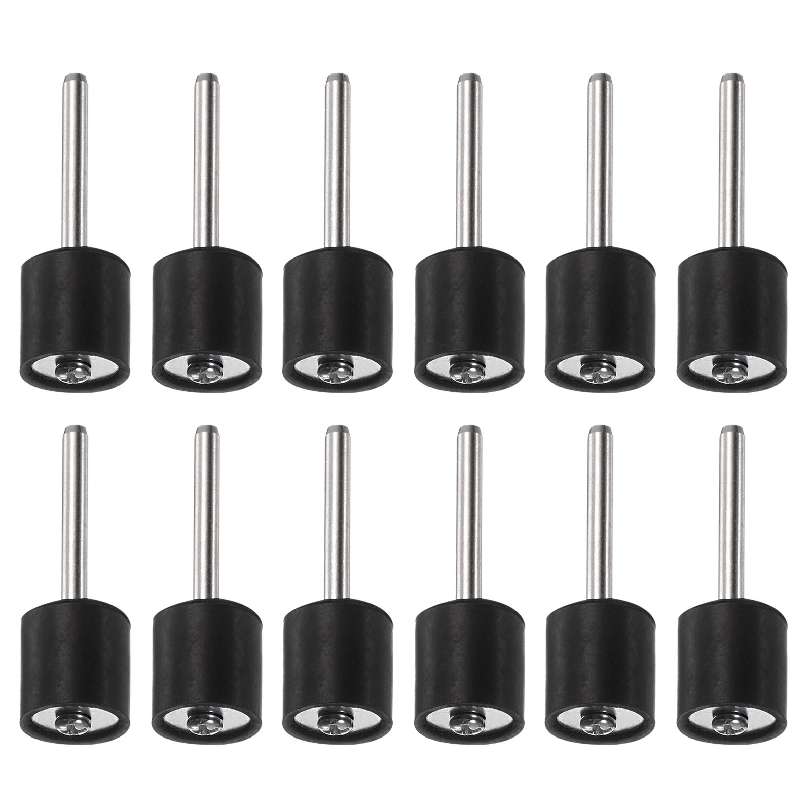 1/2″ Sanding Drum Rubber Mandrels 1/8″ Shank Sanding Sleeve Holder, 12Pcs
