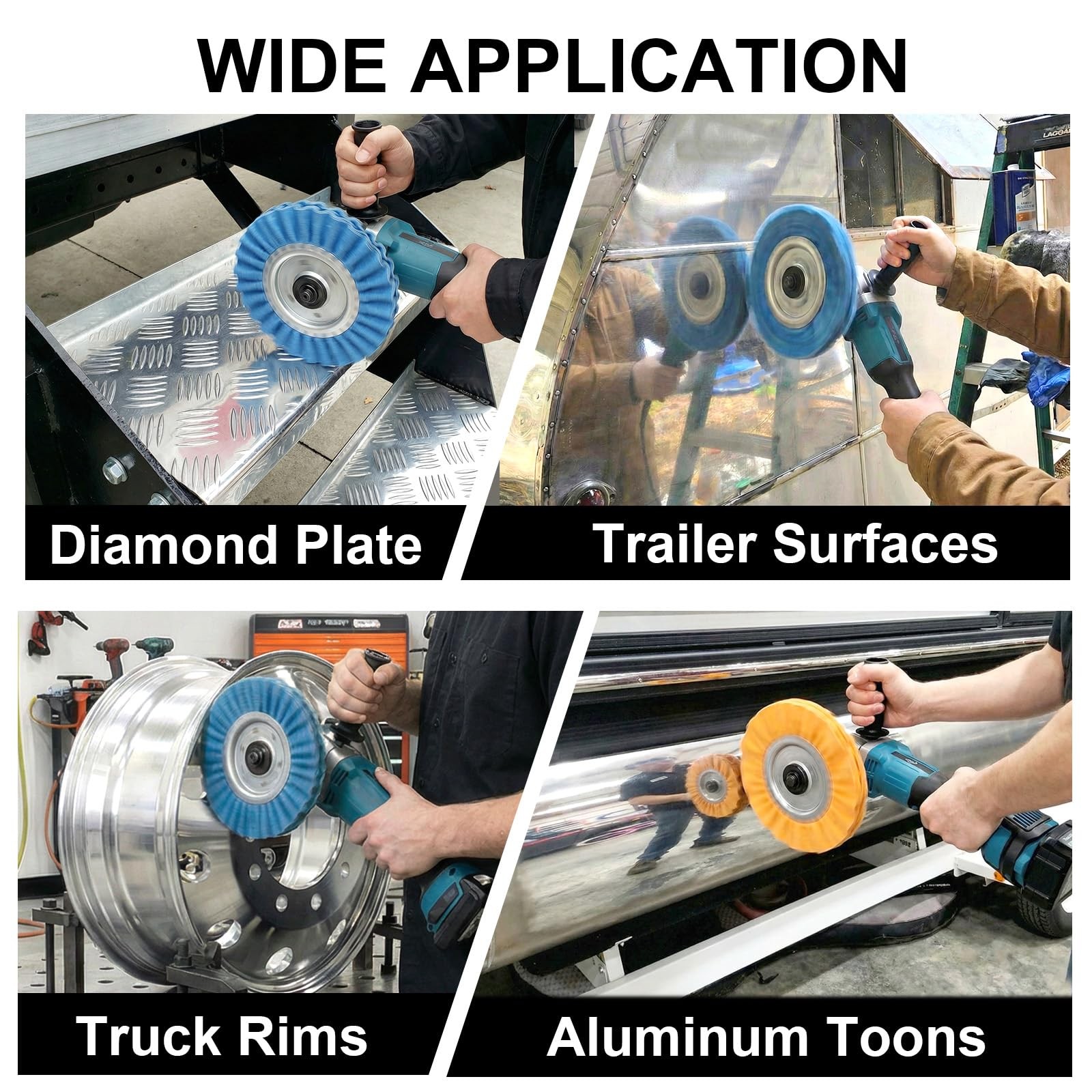 Wewink Plus Upgrade 8″ Airway Buffing Wheel, 11Pcs Aluminum 8 inches