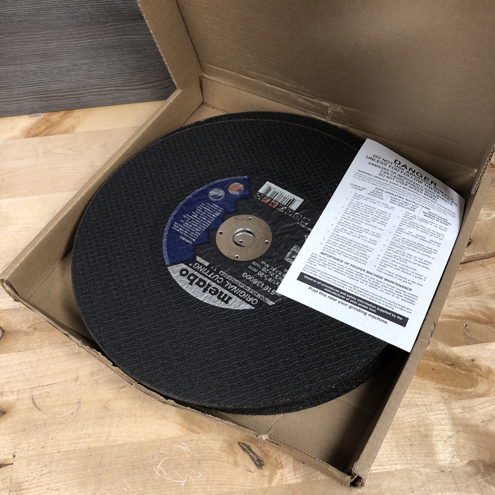 10 Pack METABO 616136000 – 12″ X 1/8″ X 20MM CUTTING WHEEL Steel New