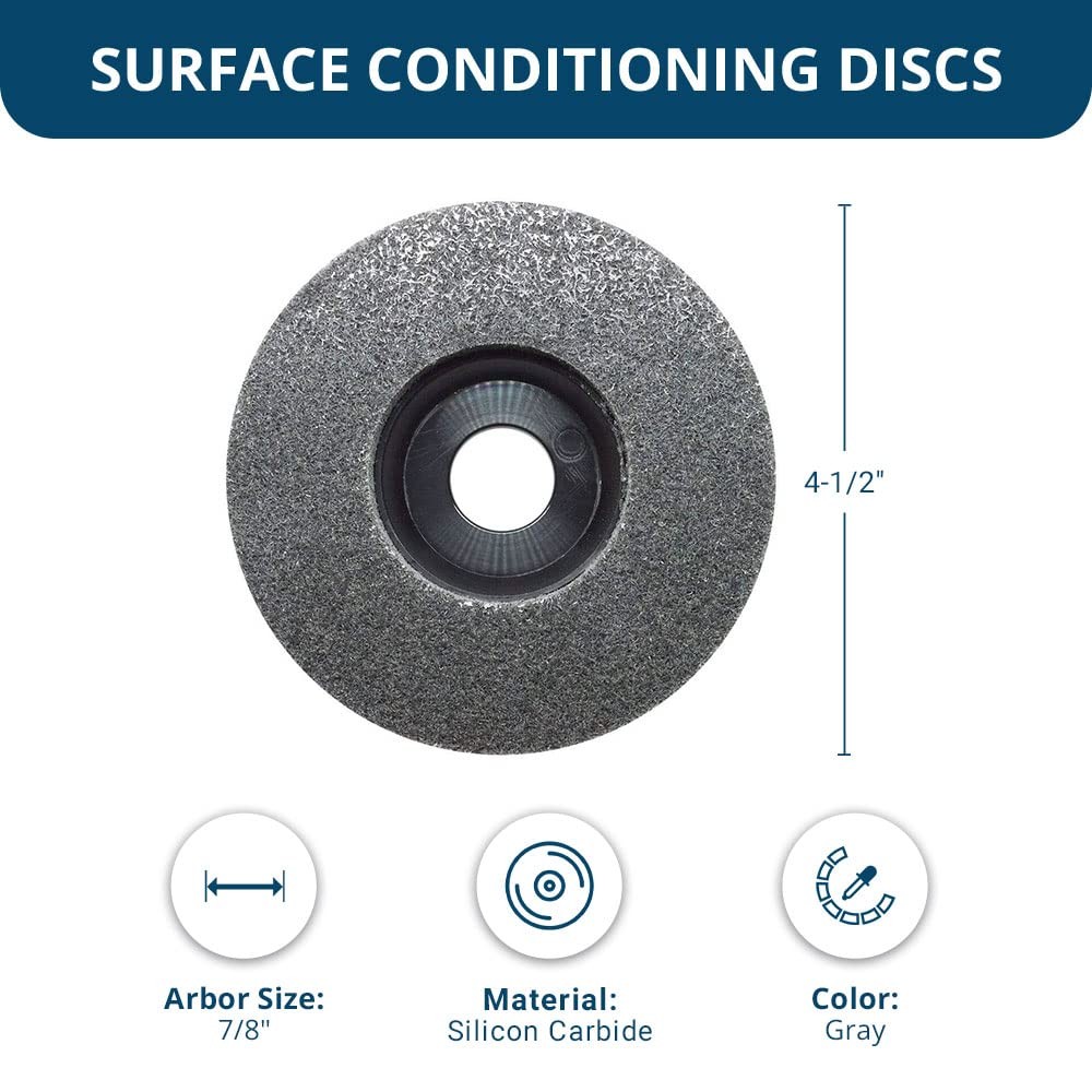 4-1/2″ Diameter Surface Preparation Non Woven Discs with 7/8″ Arbor for Die G…