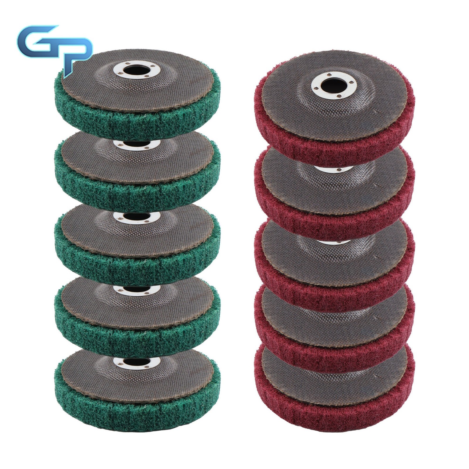 10Pack 180 & 320 Grit Scour Flap Discs 4 Inch for Angle Grinder (4″ x 5/8″)