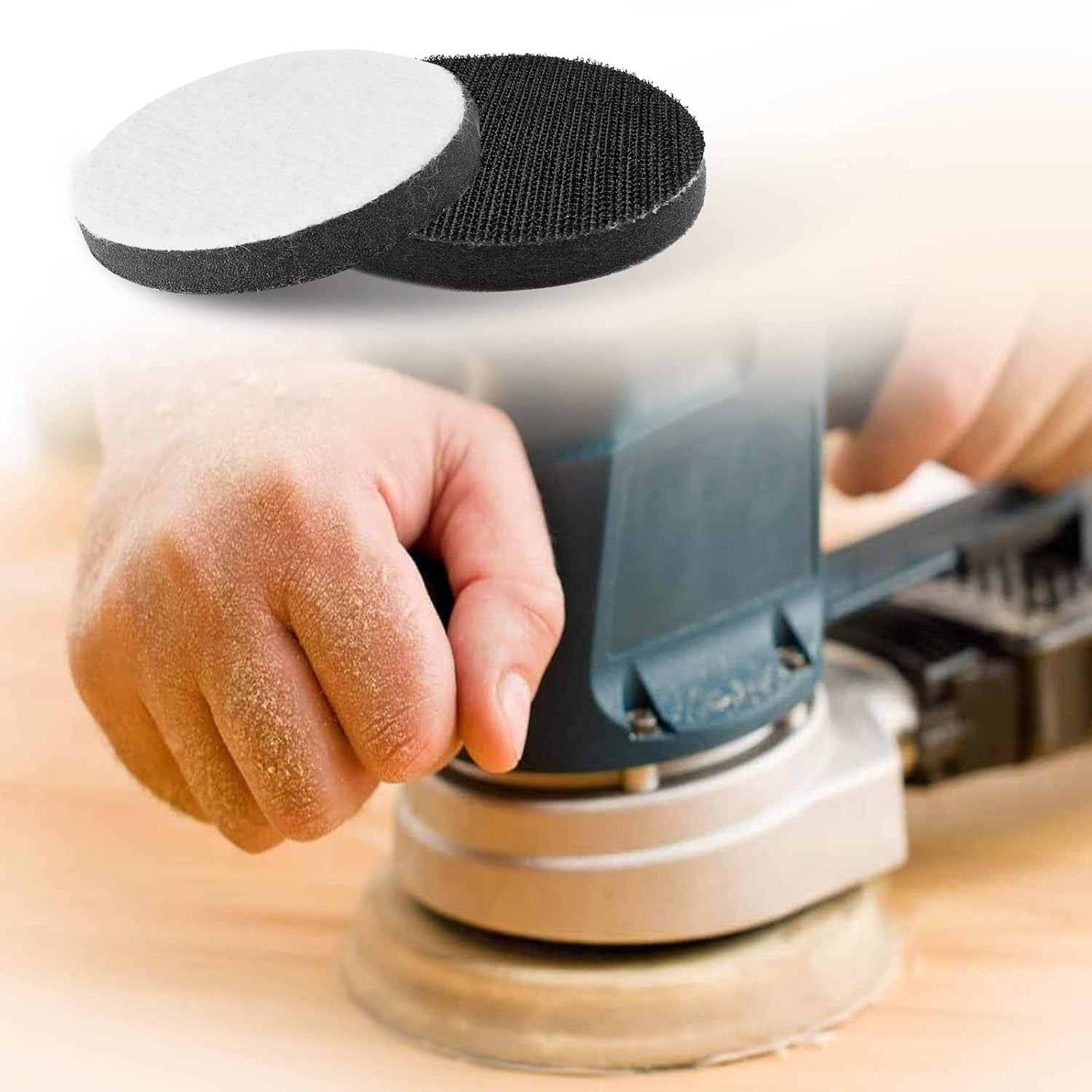 3 Inch (75mm) Hook and Loop Soft Foam Buffering Pad for 3″ Sanding Pad, 5 Pack