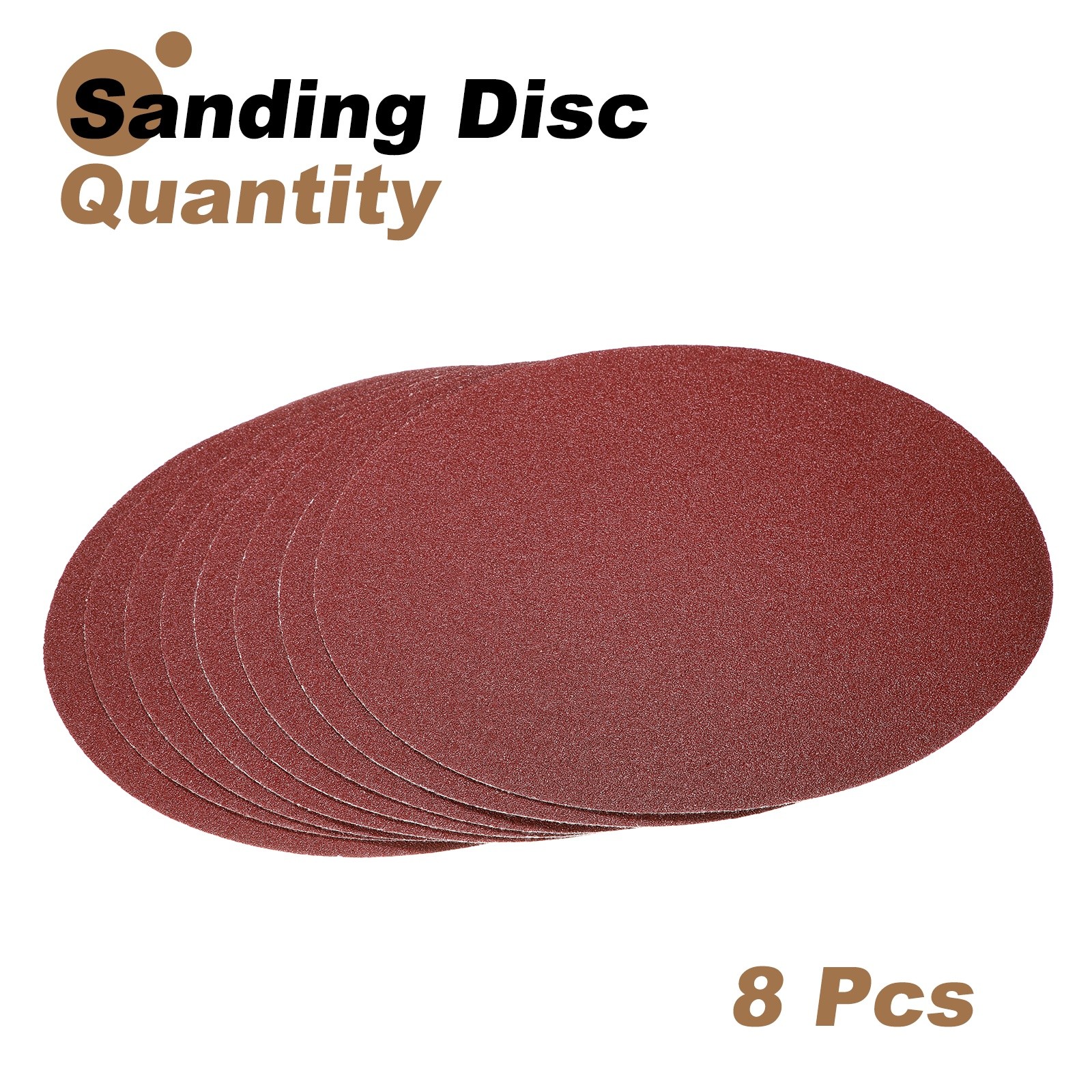 8pcs 12″ PSA Sanding Discs 40 Grits Aluminum Oxide Sandpapers Self Adhesive