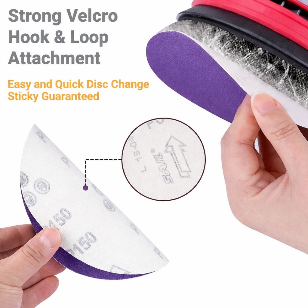 100 PCS – 6 in Sanding Discs 40-800 Grit Hook Loop Sander Orbital Sandpaper Pads