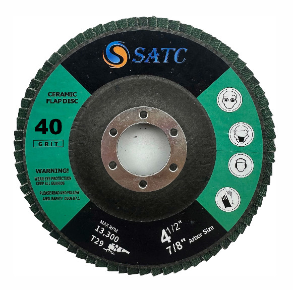 200PACK Ceramic Flap Discs 4.5 x 7/8-Inch Type 29 Ceramic Grinding Wheel P40-120