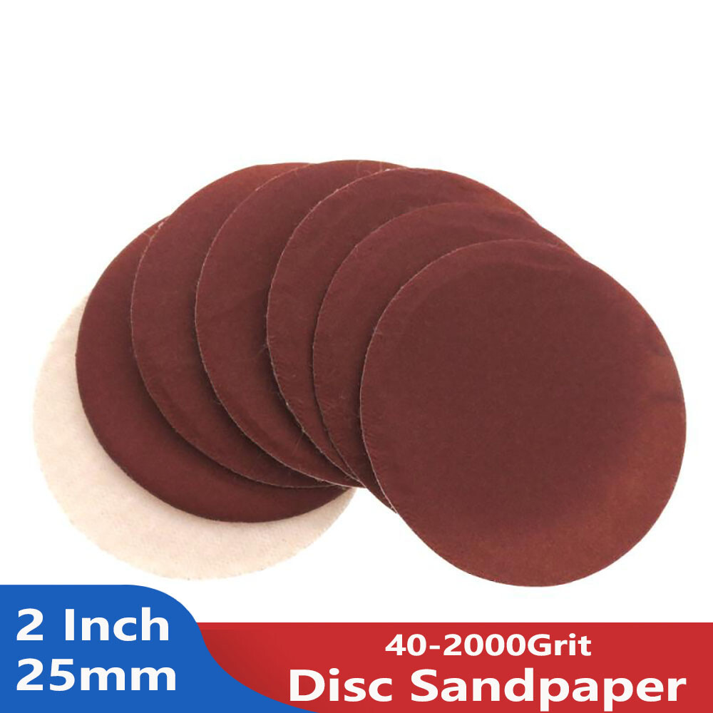 2 Inch 25mm Sanding Sandpape Discs 40-2000Grit Self-adhesive Dry Sanding