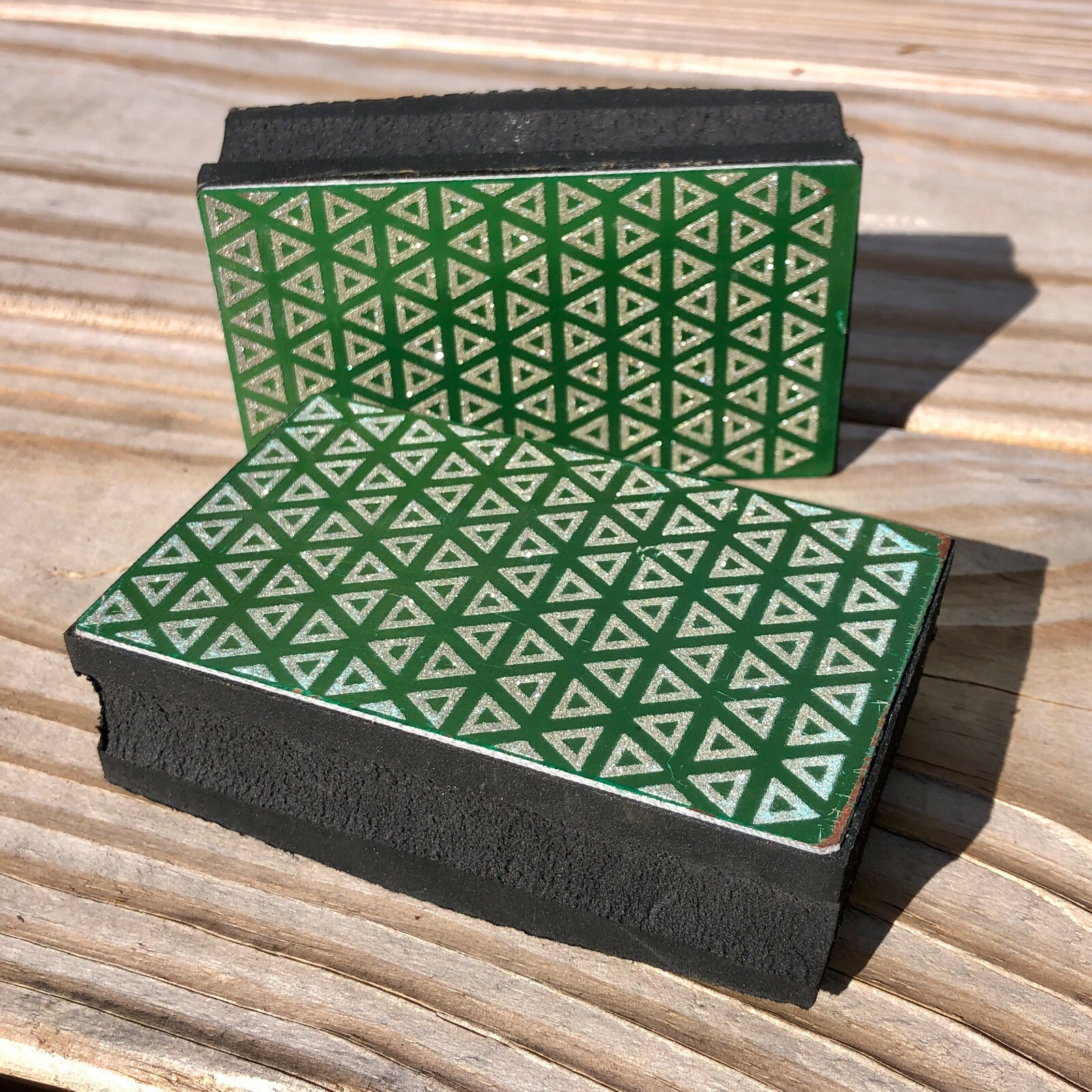 (2) Pieces of 100-Grit Diamond Hand Polishing Pad 3-3/4″ x 2-1/4″ Abrasive Rigid