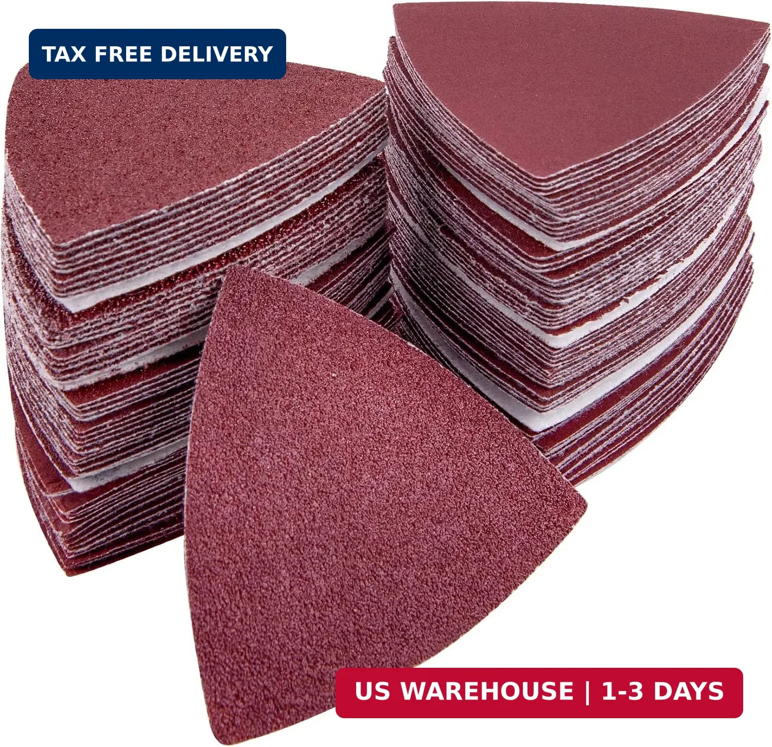 100 PCS Triangle Sanding Pads 40-1000 Grit for Oscillating Multi Tool 3-1/8″