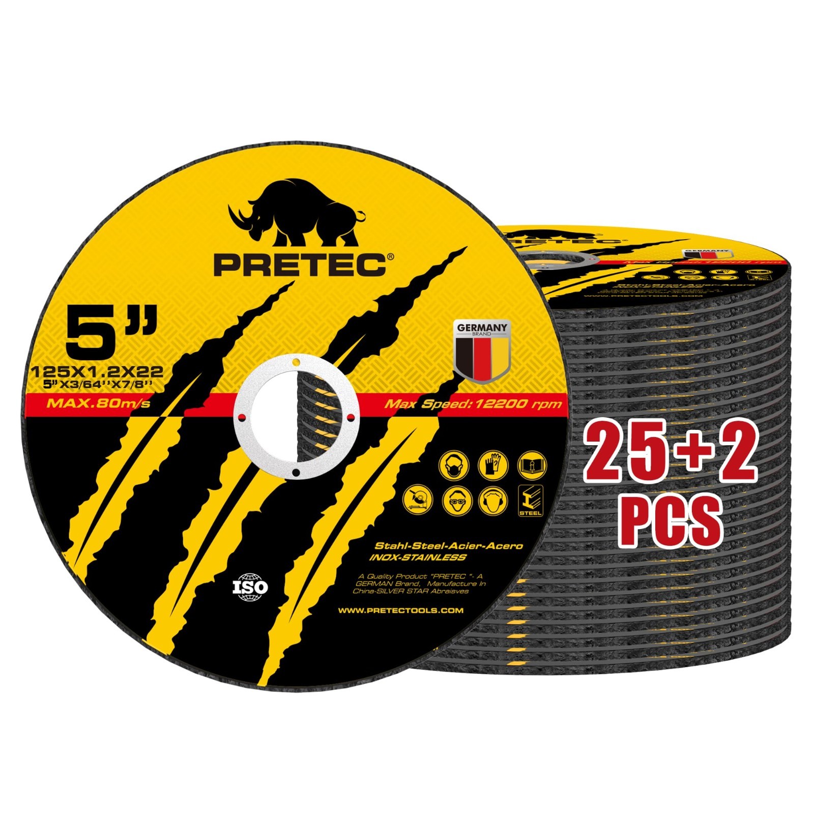110 PCS 5 inch Cut Off Wheel 5x.045×7/8″ Cut off Wheel Cutting Discs Steel Metal