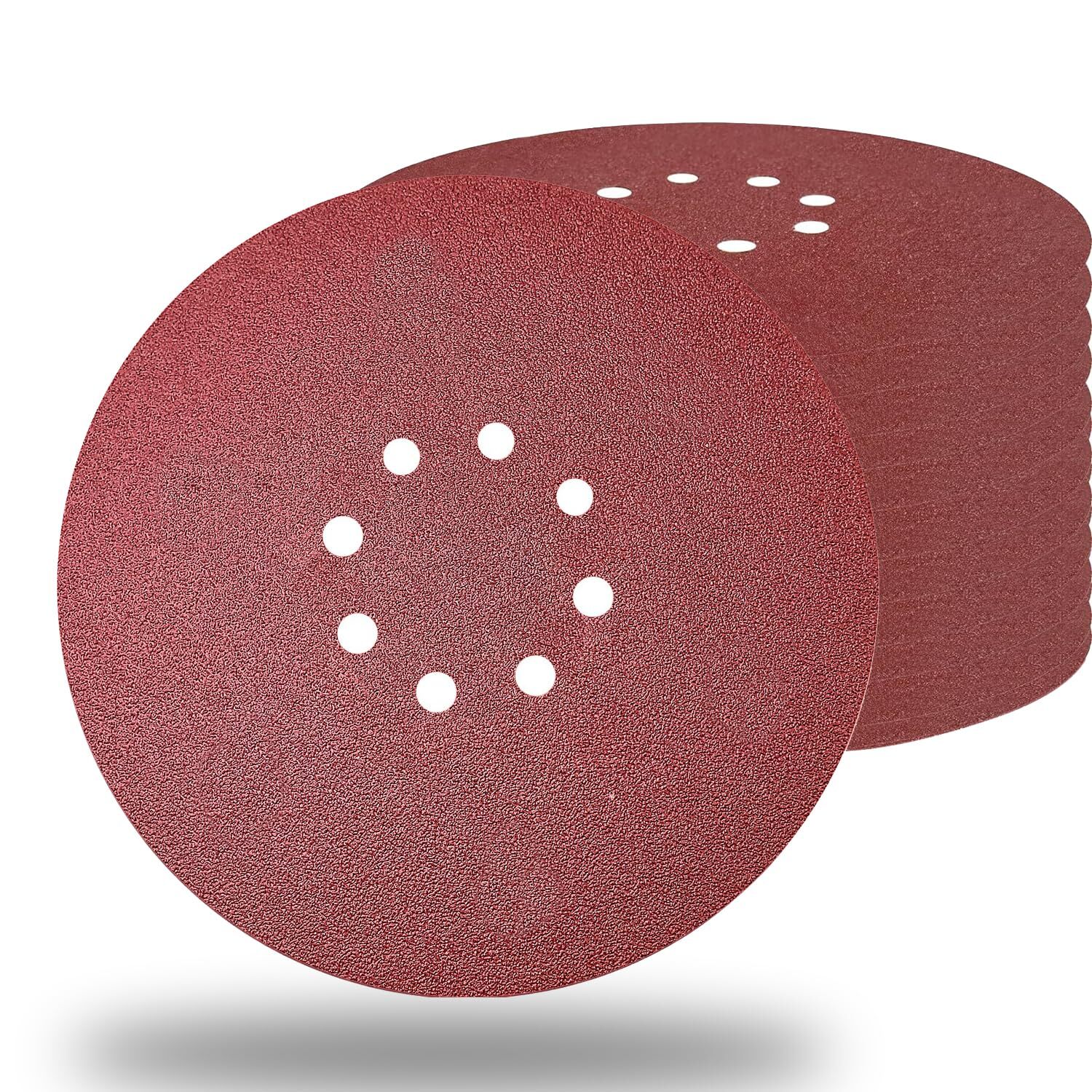 9 Inch Sanding Discs 40 Grit 8 Holes Hook and Loop Sandpaper for Drywall Sander