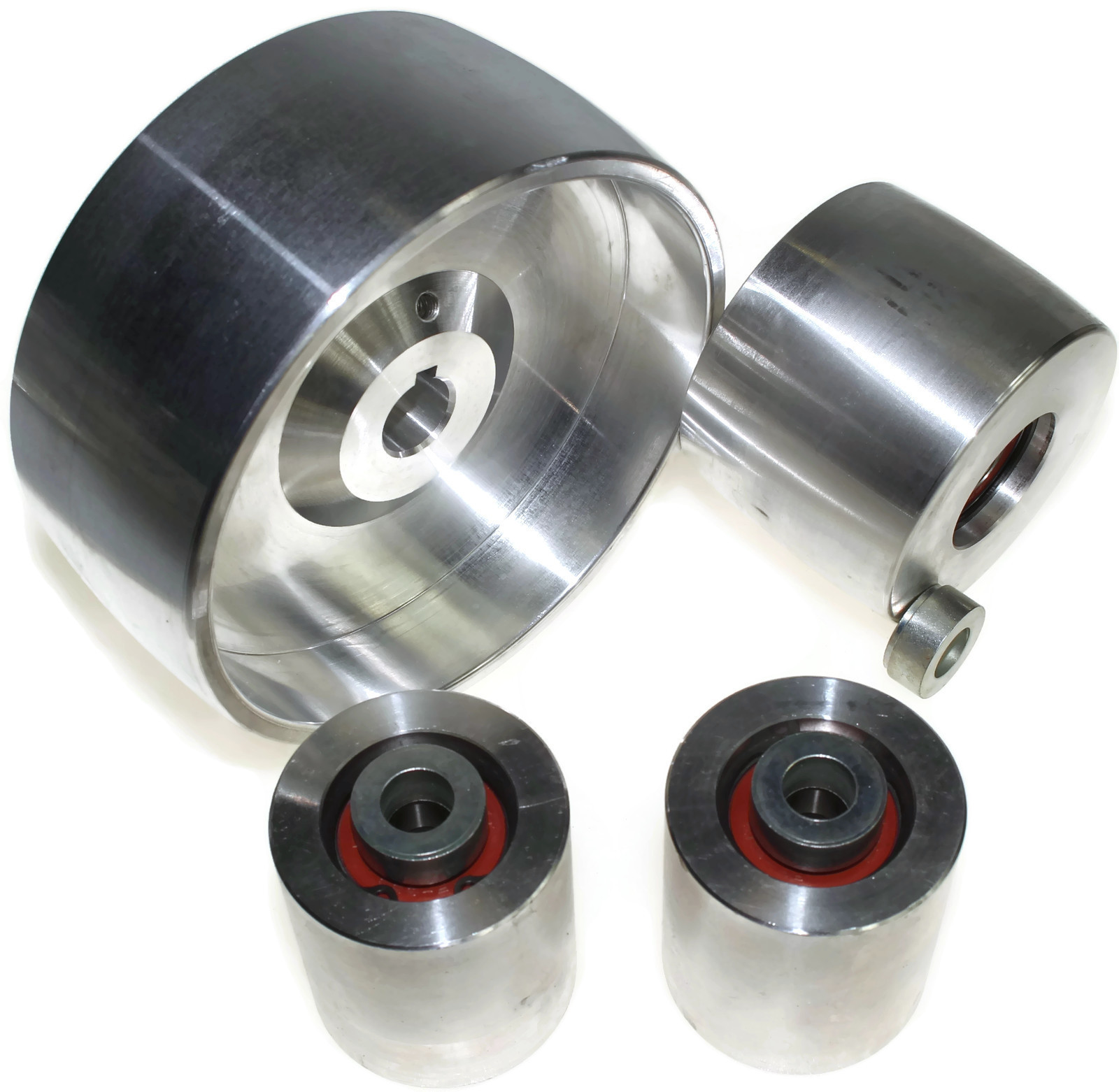 Belt Grinder wheel set knife grinder 5.1″ Drive 5/8″ shaft 3″ tracking, 2″ Idler