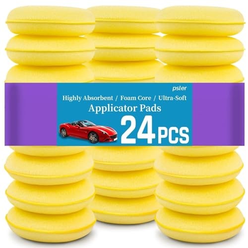Foam Car Wax Applicator Pad Foam Applicator Pads Detailing Round 4 10CM-24PCS