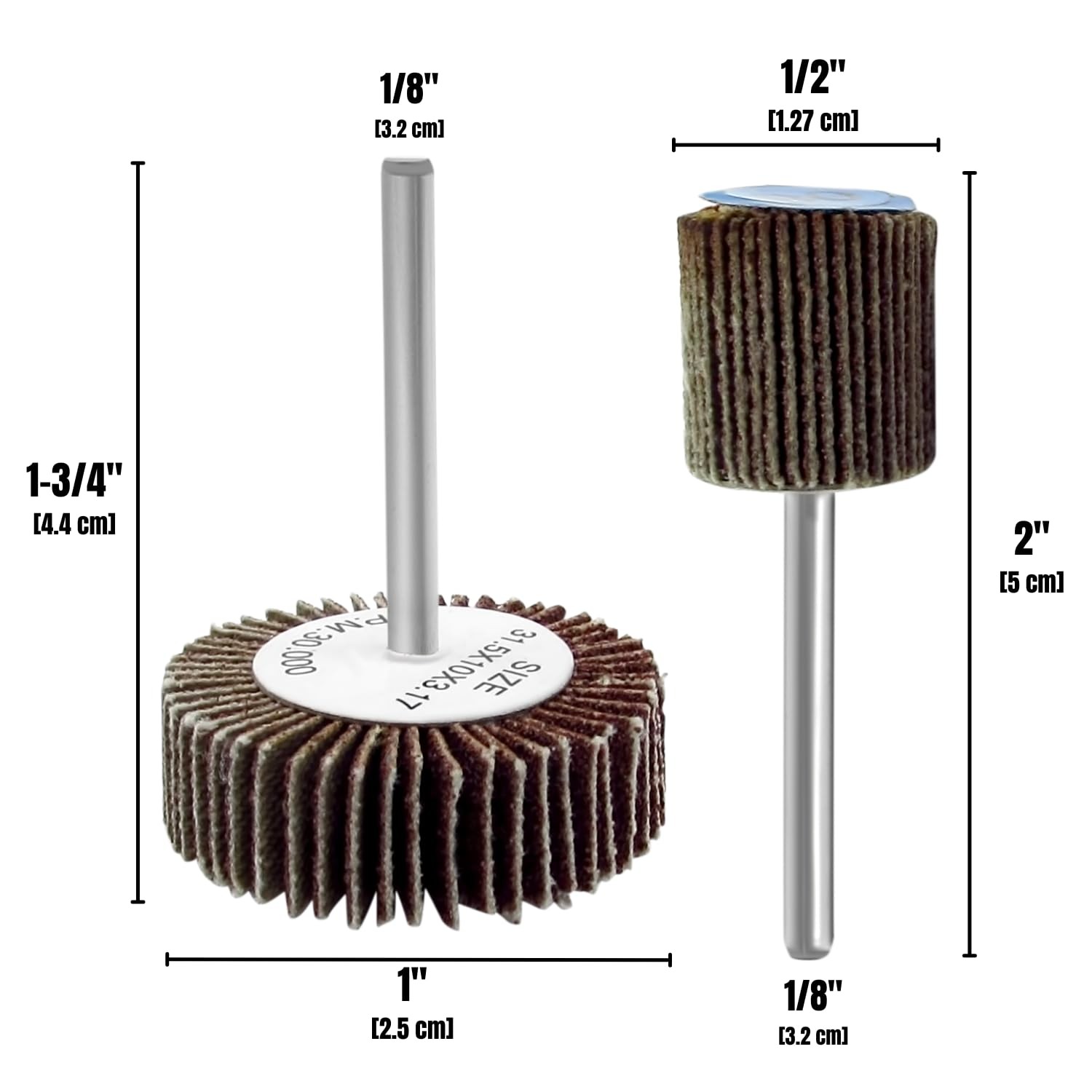 LINE10 Tools Mini Flap Sanding Wheel Rotary Tool 1-1/4 inch, 9/16 inch