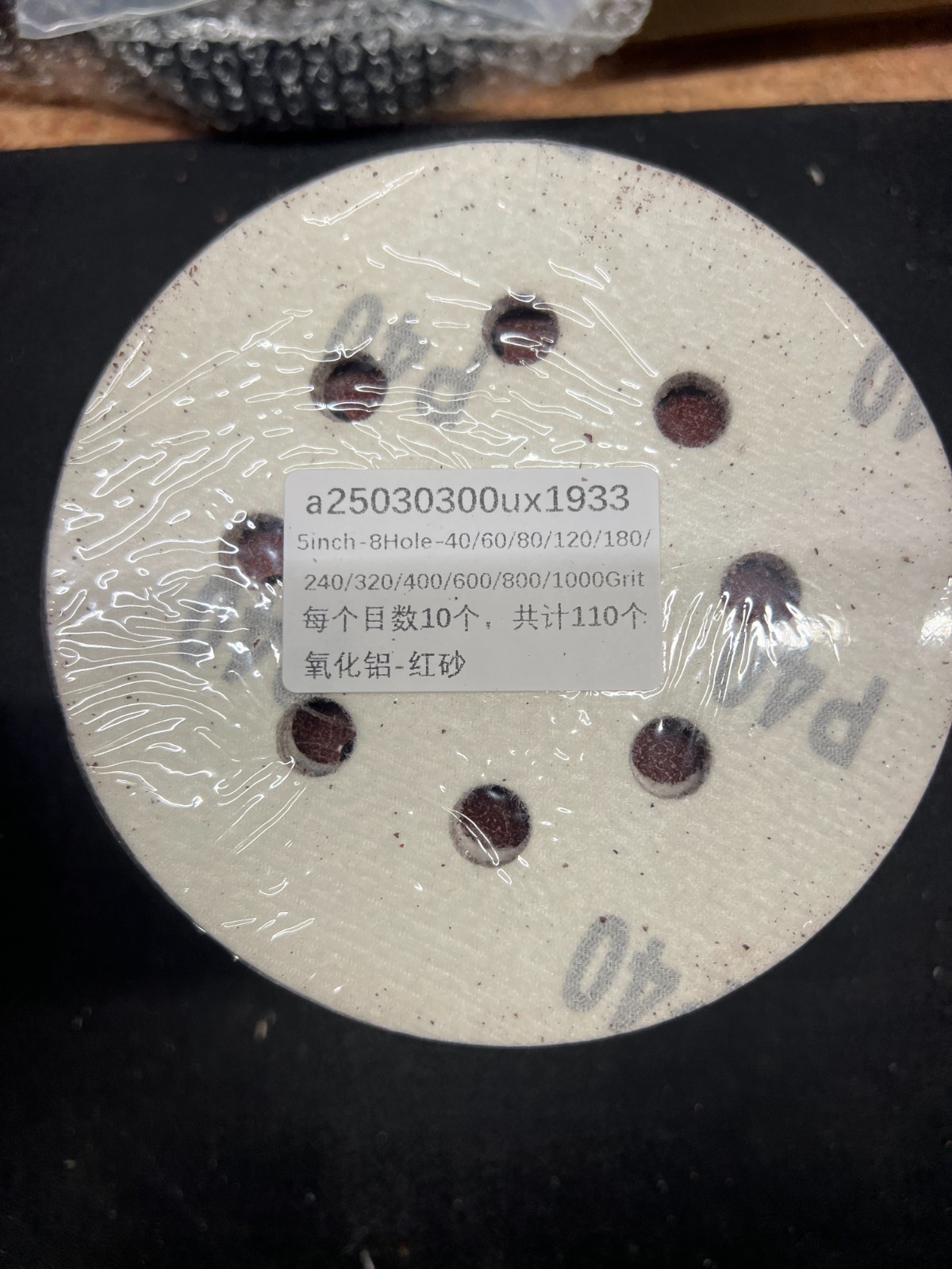 110Pcs 5in 8 Hole Sanding Discs Orbital Sandpaper 40 – 1000 grit 10ea