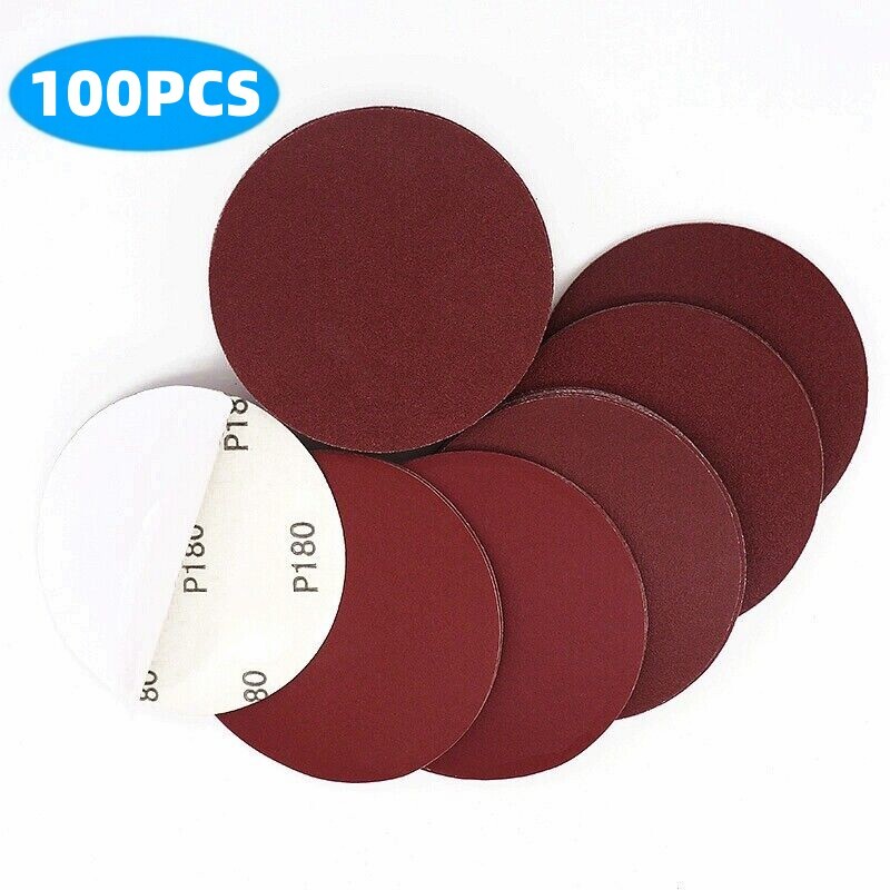 100PCS 60-1000 Grit Sticky Back Sandpaper 6 inch PSA Self Adhesive Sanding Discs