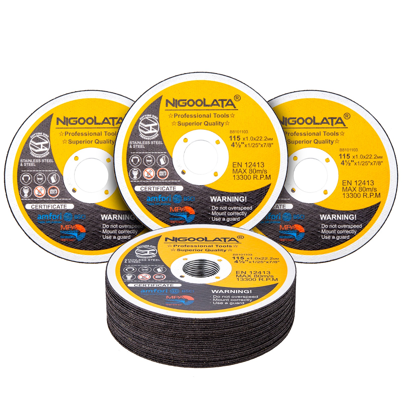 25-100x Cut Off Wheels 4-1/2″ Metal & Stainless Steel Angle Grinder Cutting Disc