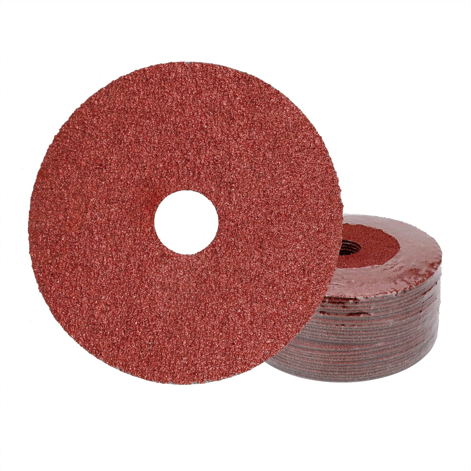 100PCS 125x22mm Aluminum Oxide 5 inch Resin Fiber Sanding Grinding Discs 16 Grit