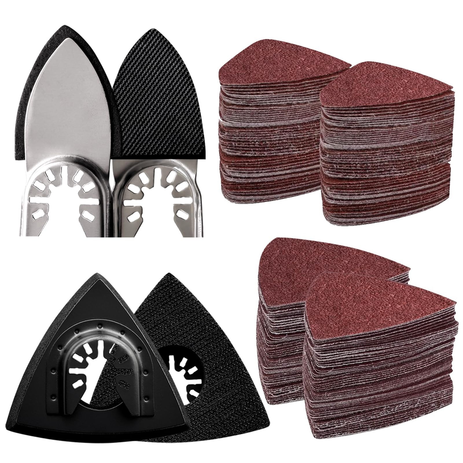 104Pcs Oscillating Tool Detail Sanding Pads Kit 2Pcs Triangle Sanding Pads an…