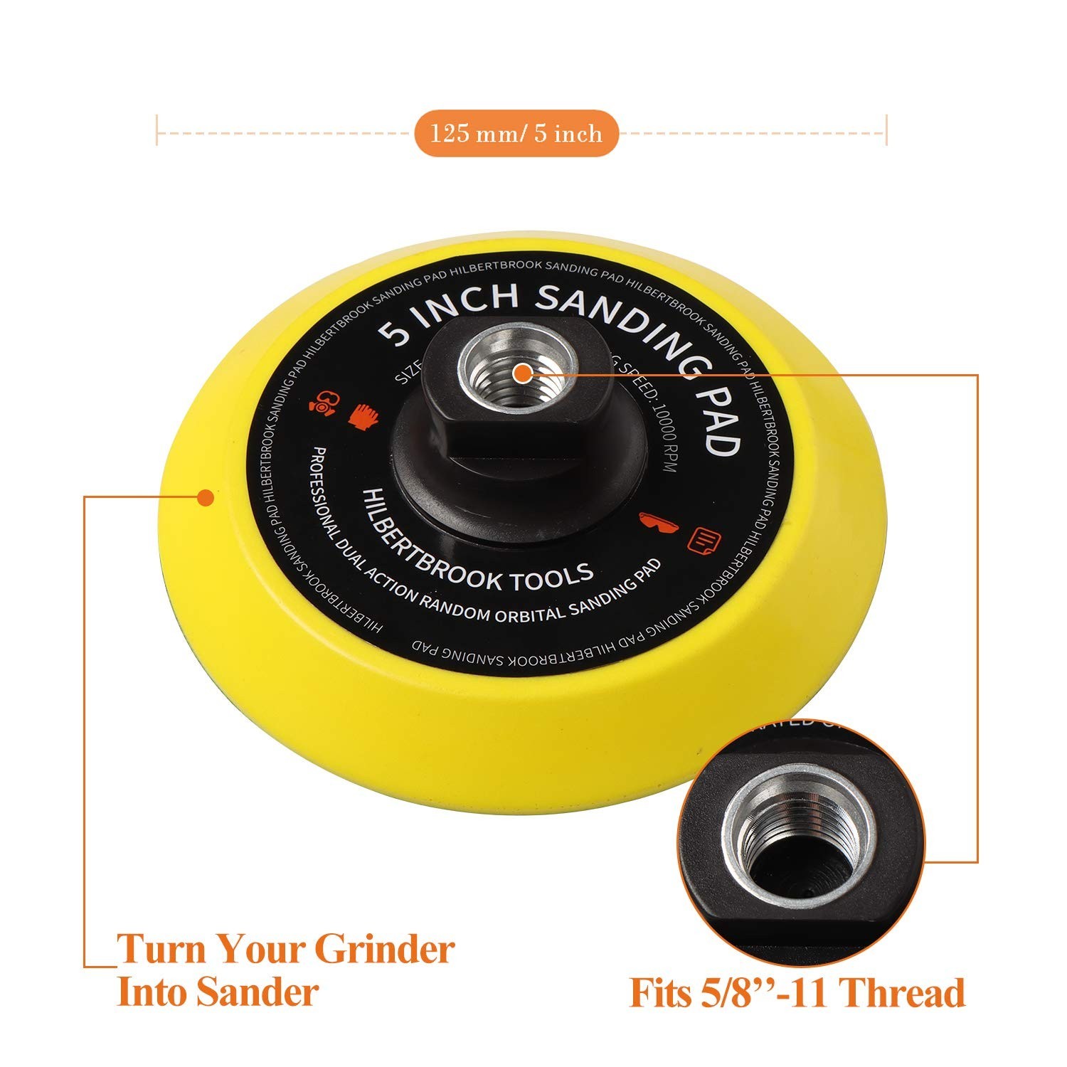 Easy Install 5-Inch Hook and Loop Pad – Perfect for Marble, Stone, and Concrete