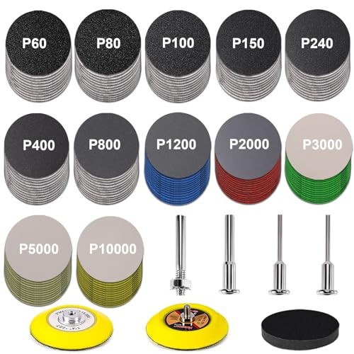 188 PCS 3 Inch Wet Dry Sanding Disc, Headlight Restoration Kit Drill 3 inch