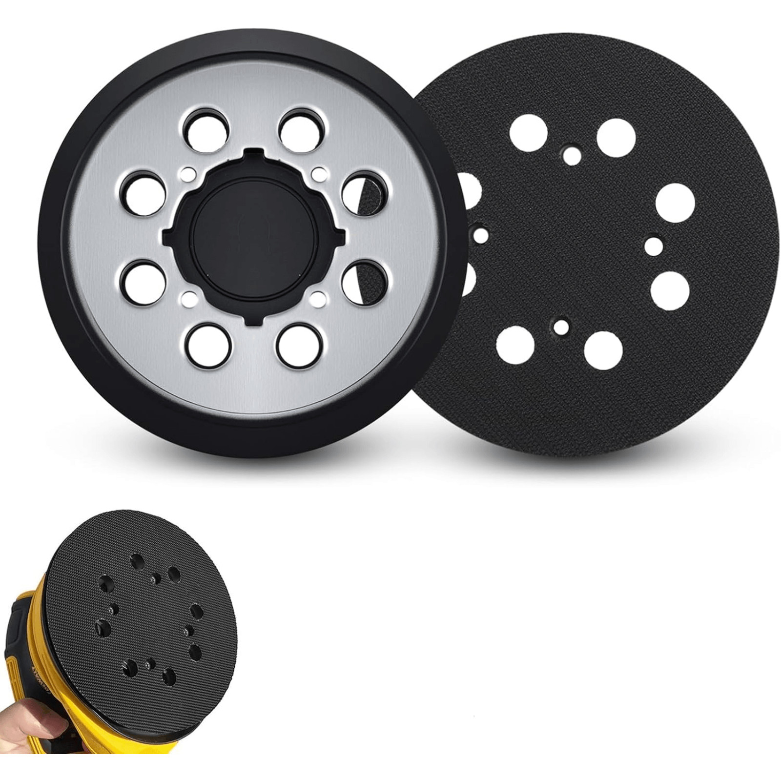 IPELY 5-Inch Orbital Sander Replacement Pad (2-Pack)