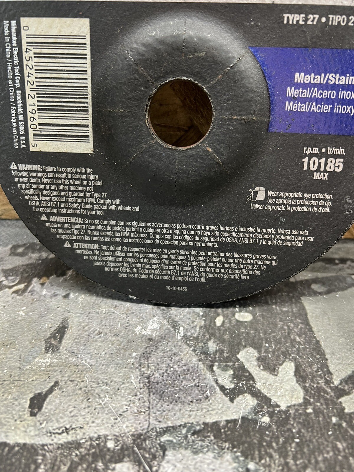 Milwaukee 49-94-6340 6 x 1/4 x 7/8 Grinding Wheel Type 27